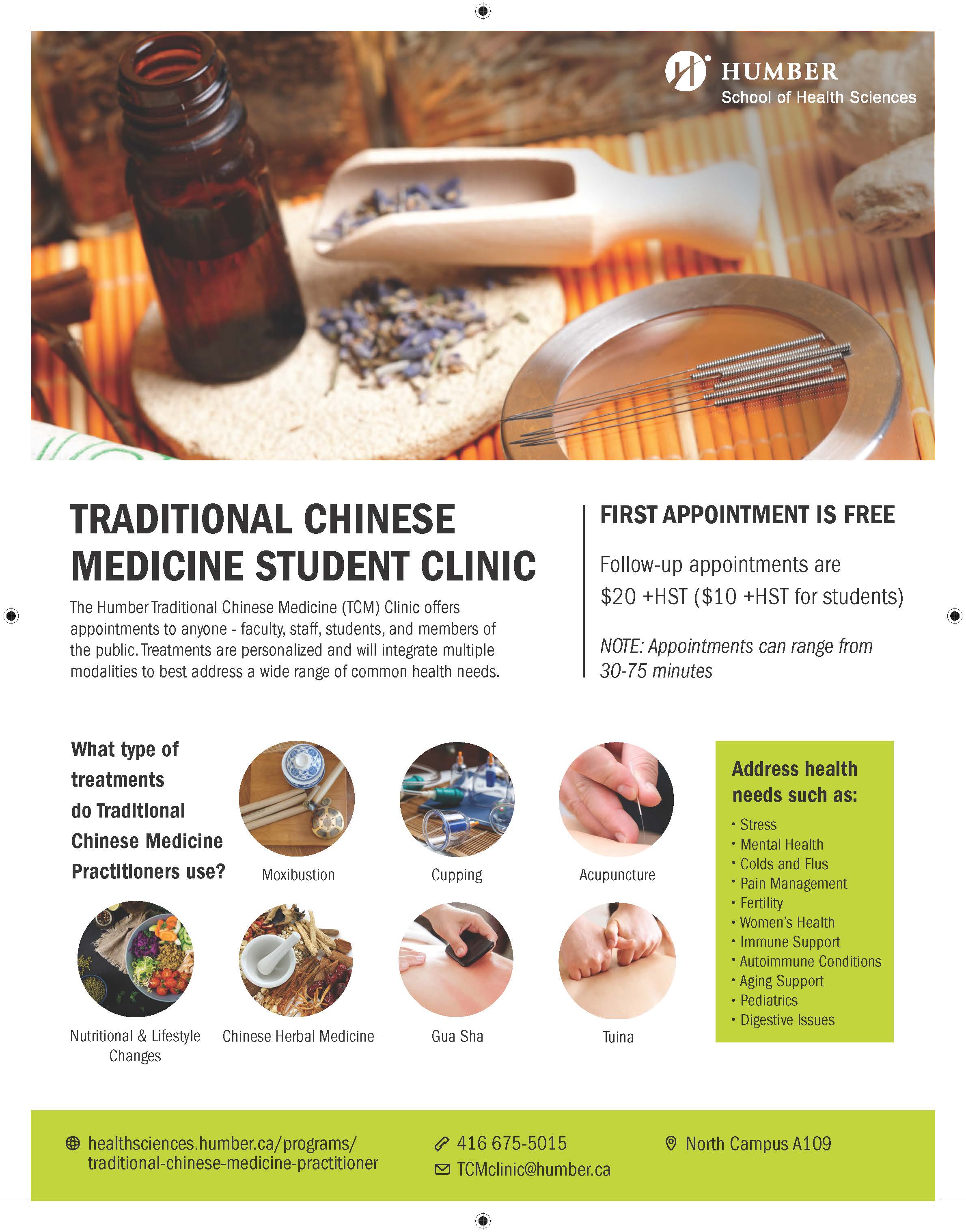 Traditional Chinese Medicine Student Clinic Humber Communiqué